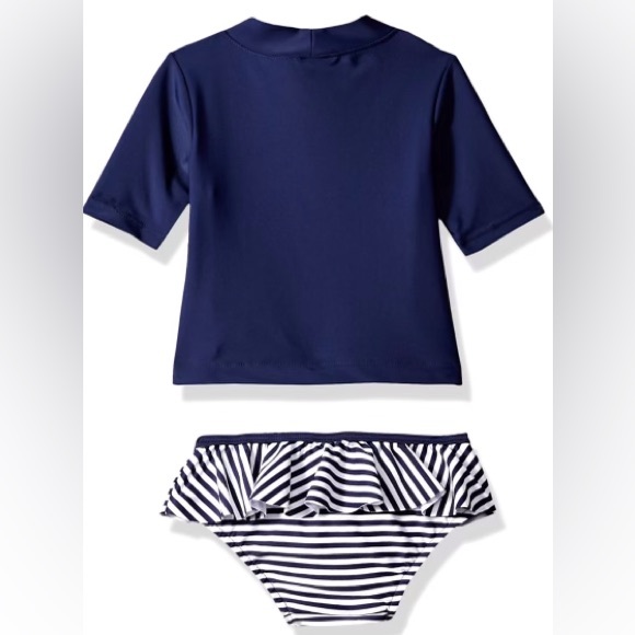 KIKO & MAX Girls Suit Set with Long Sleeve Rashguard Swim Shirt Size 6/9 M - Picture 2 of 6